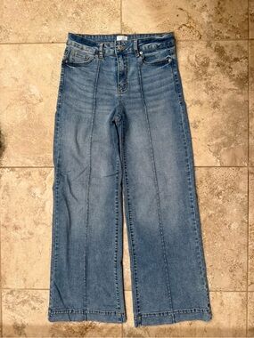 Time and Tru High-Rise Wide Leg Jeans in Medium Blue Wash